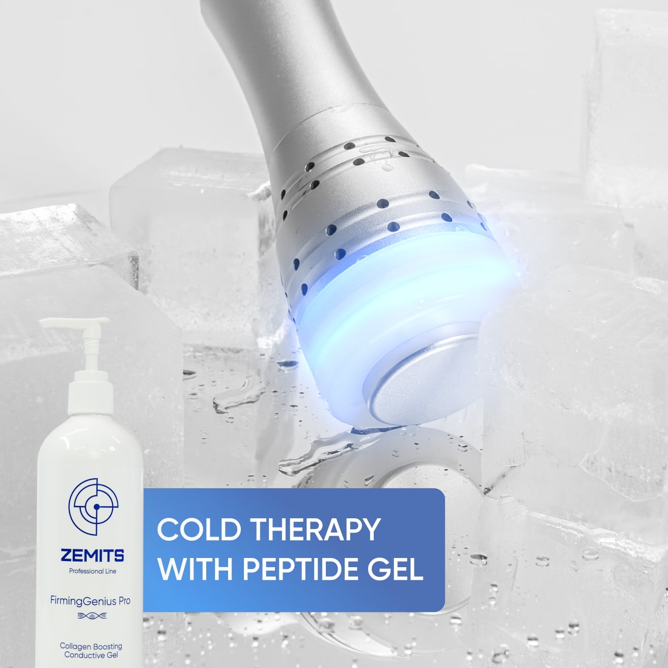 Zemits FirmingGenius Collagen Boosting Peptide gel with Peptides, Niacin, and Hyaluronic Acid for deep skin hydration and nourishment during the refreshing cooling application step..jpg My default image